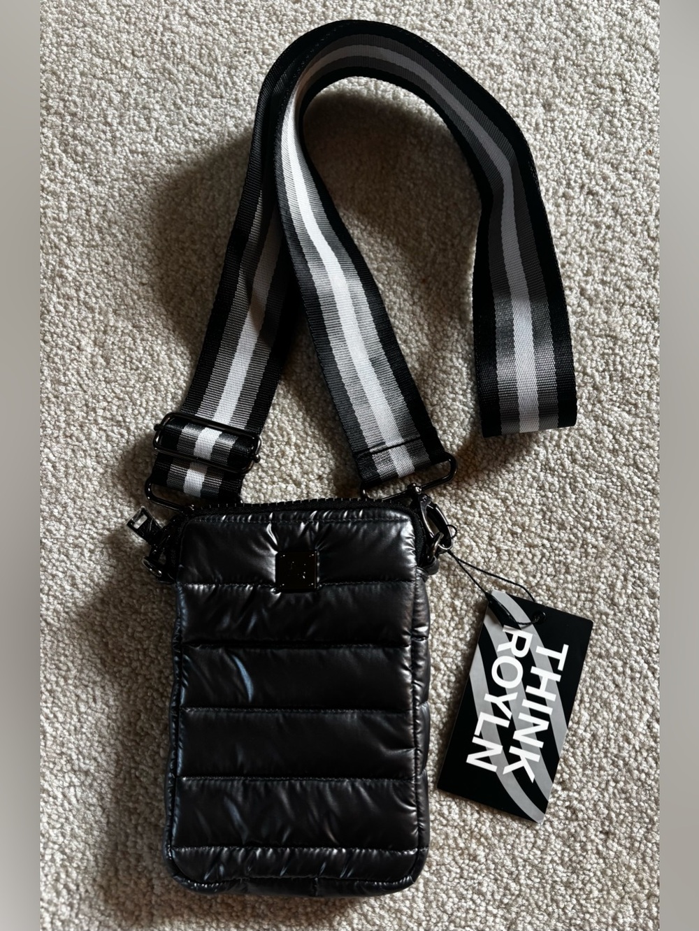 Think Royln Buzz Me Crossbody Bag with Striped Strap